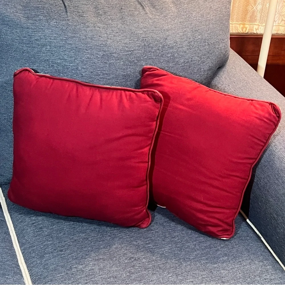 Vintage pair of Christmas Throw Pillows